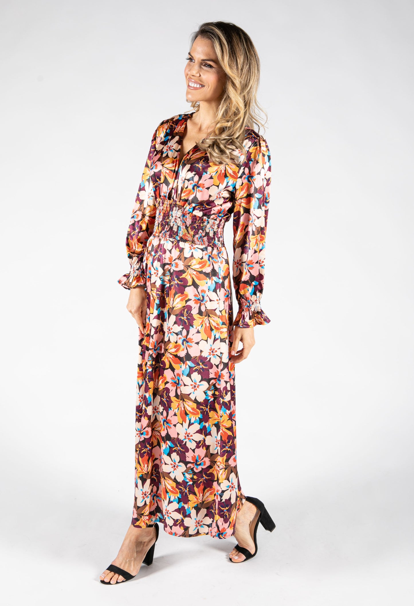 Floral Long Sleeve Maxi Dress