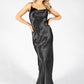 Cowl Neck Satin Feel Maxi Dress