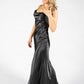 Cowl Neck Satin Feel Maxi Dress