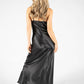 Cowl Neck Satin Feel Maxi Dress