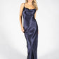 Cowl Neck Satin Feel Maxi Dress