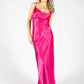 Cowl Neck Satin Feel Maxi Dress