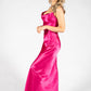 Cowl Neck Satin Feel Maxi Dress