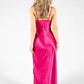 Cowl Neck Satin Feel Maxi Dress