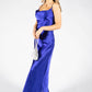 Cowl Neck Satin Feel Maxi Dress