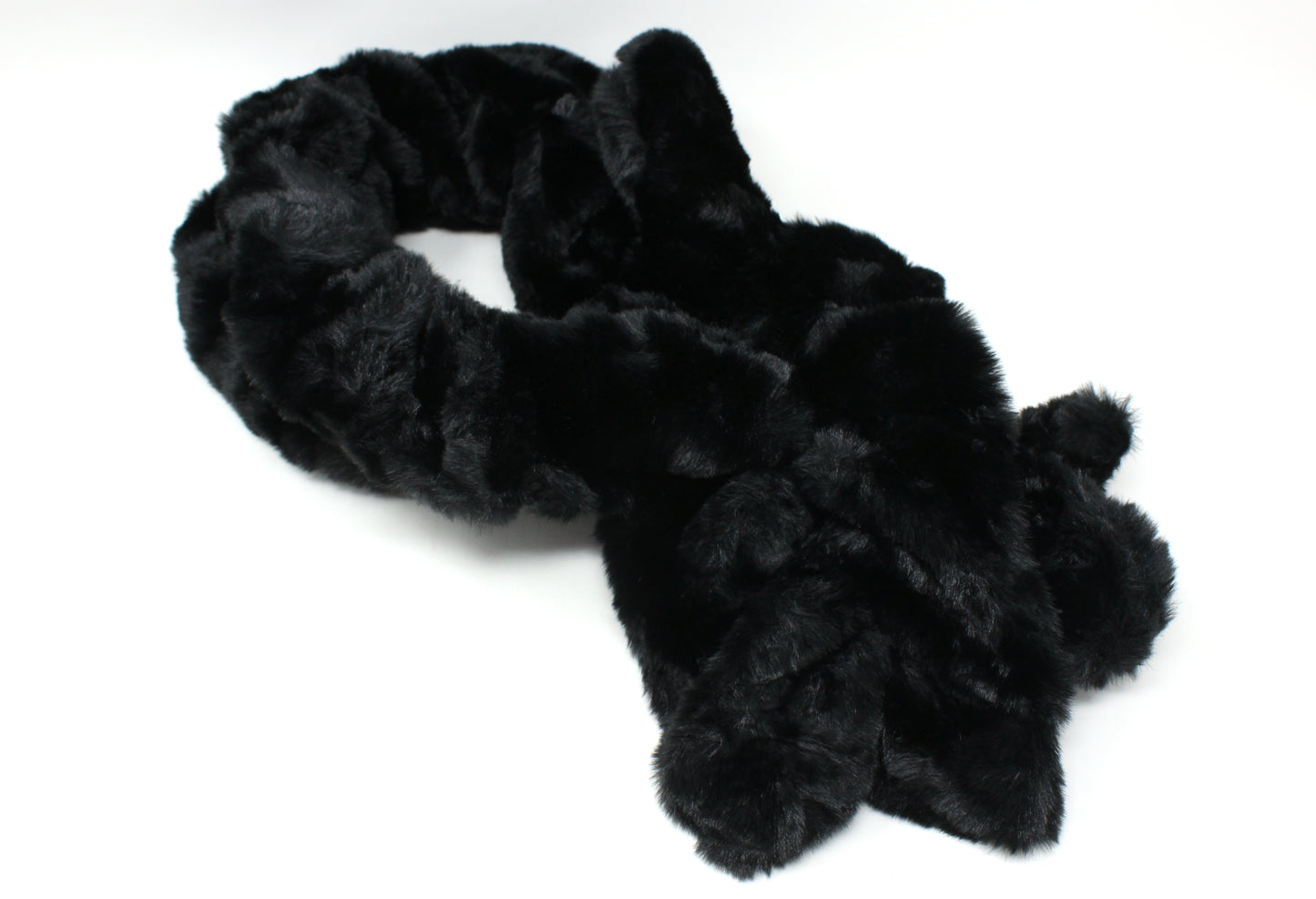 Faux Fur Gathered Look Scarf