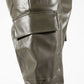 Faux Leather Cargo Style Trousers