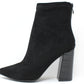 Classic Ankle Boo with Snake Block Heel