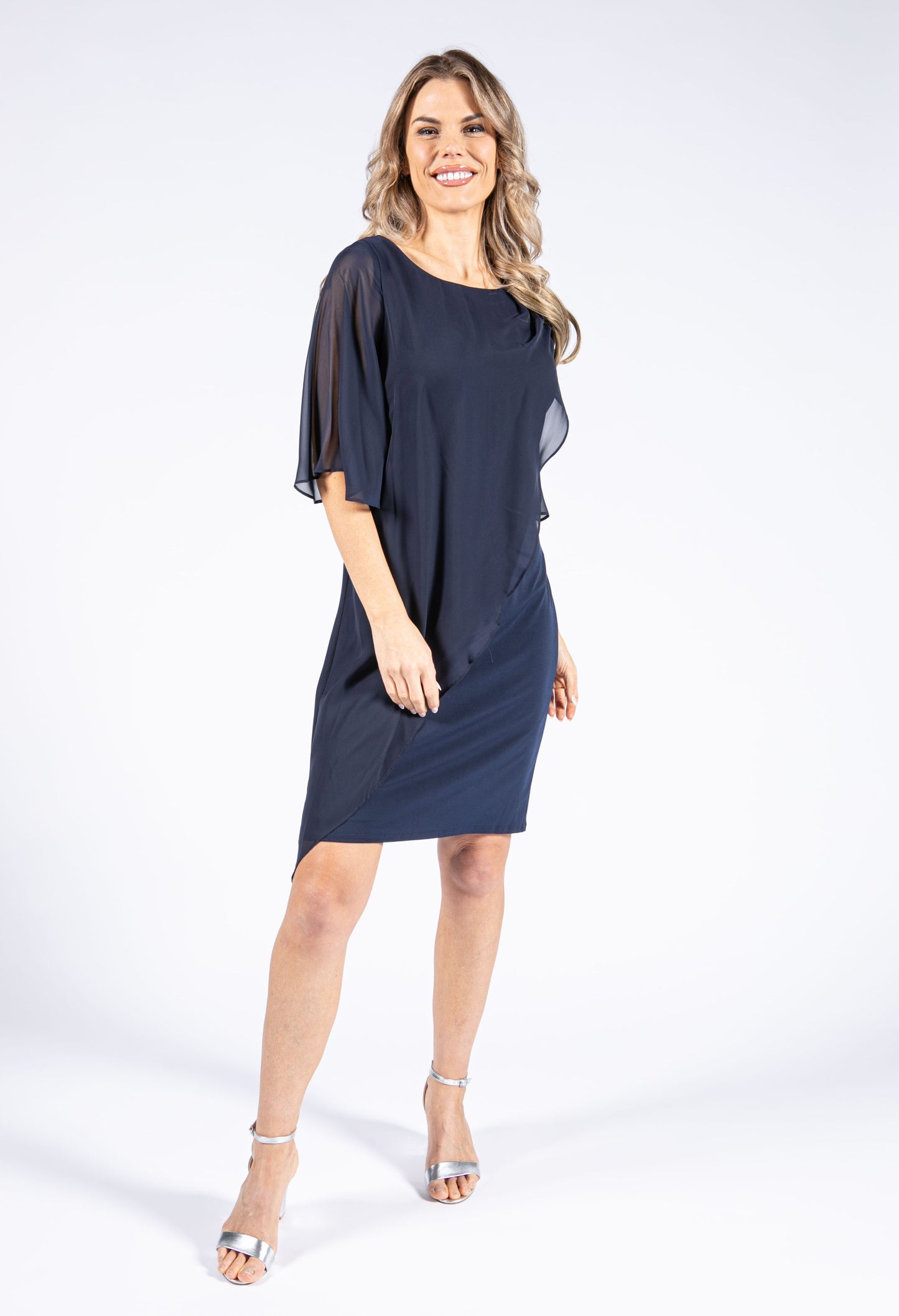 Tiered Angel Sleeve Dress