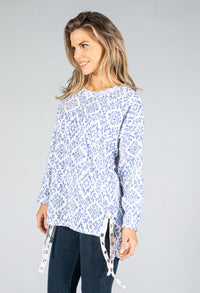 Eyelet Strap Hem Jumper