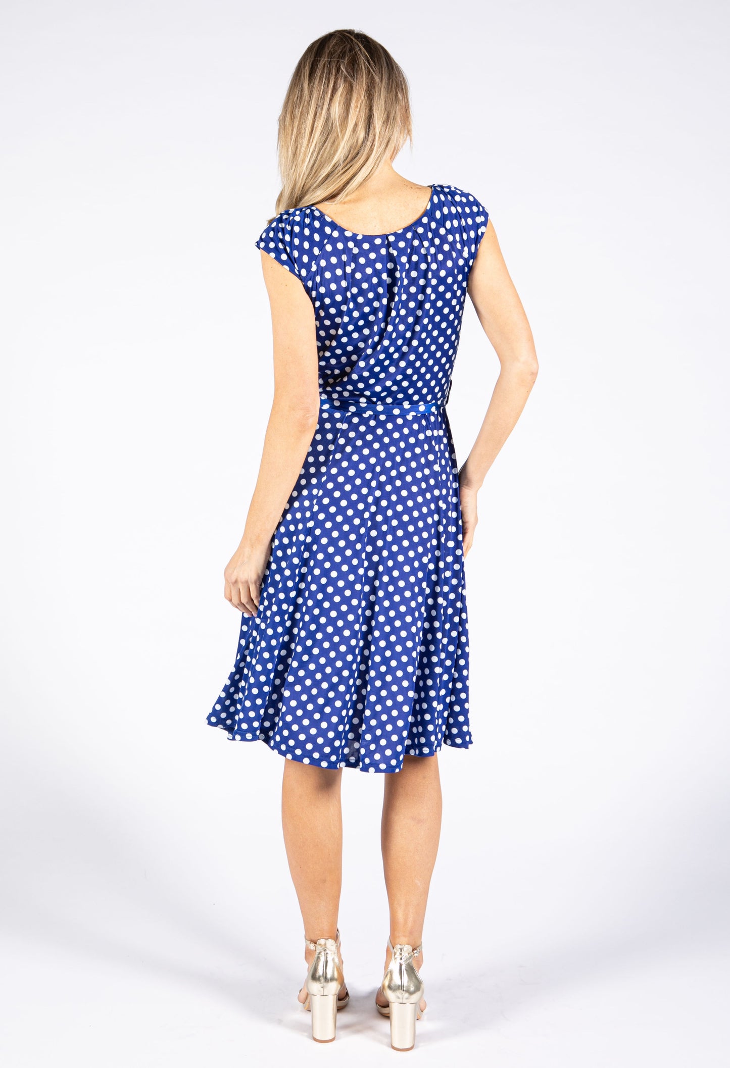 Belted Dotted Dress