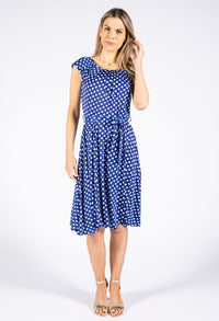 Belted Dotted Dress