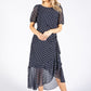 Ruched Detail Polka Dot Dress