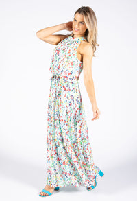 Tiered Hem Colour Bloom Dress