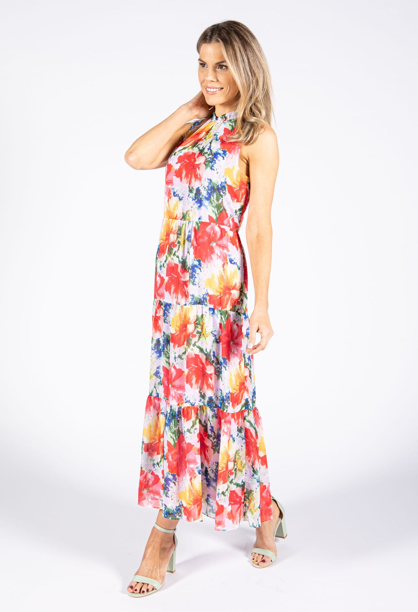 Tiered Floral Maxi Dress