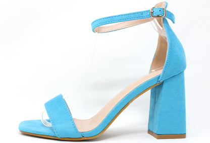 Suedette Square Heel