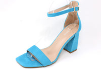 Suedette Square Heel