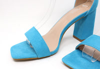 Suedette Square Heel