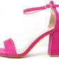 Suedette Square Heel