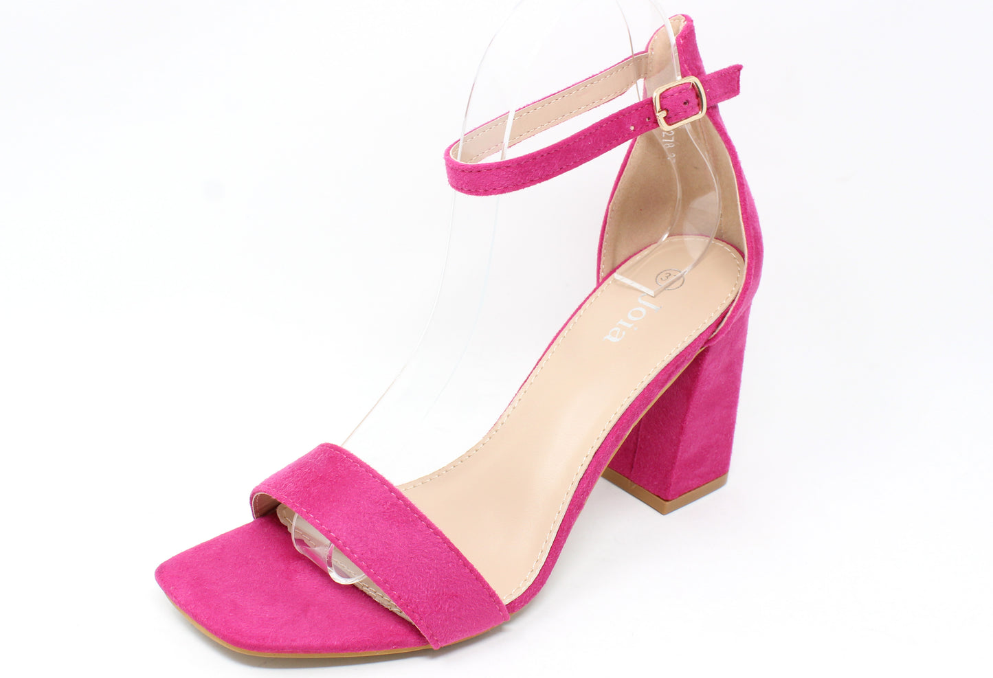 Suedette Square Heel