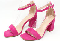 Suedette Square Heel