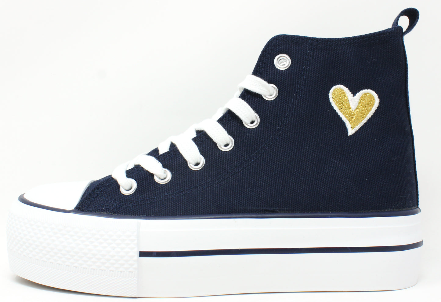 Embroidered Heart High Tops