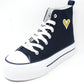 Embroidered Heart High Tops