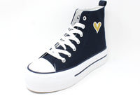 Embroidered Heart High Tops