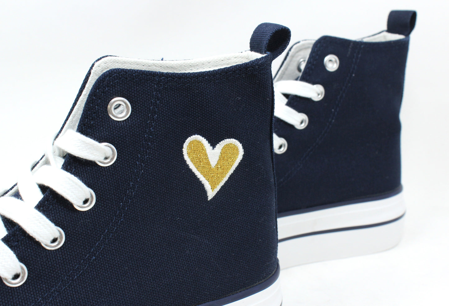 Embroidered Heart High Tops