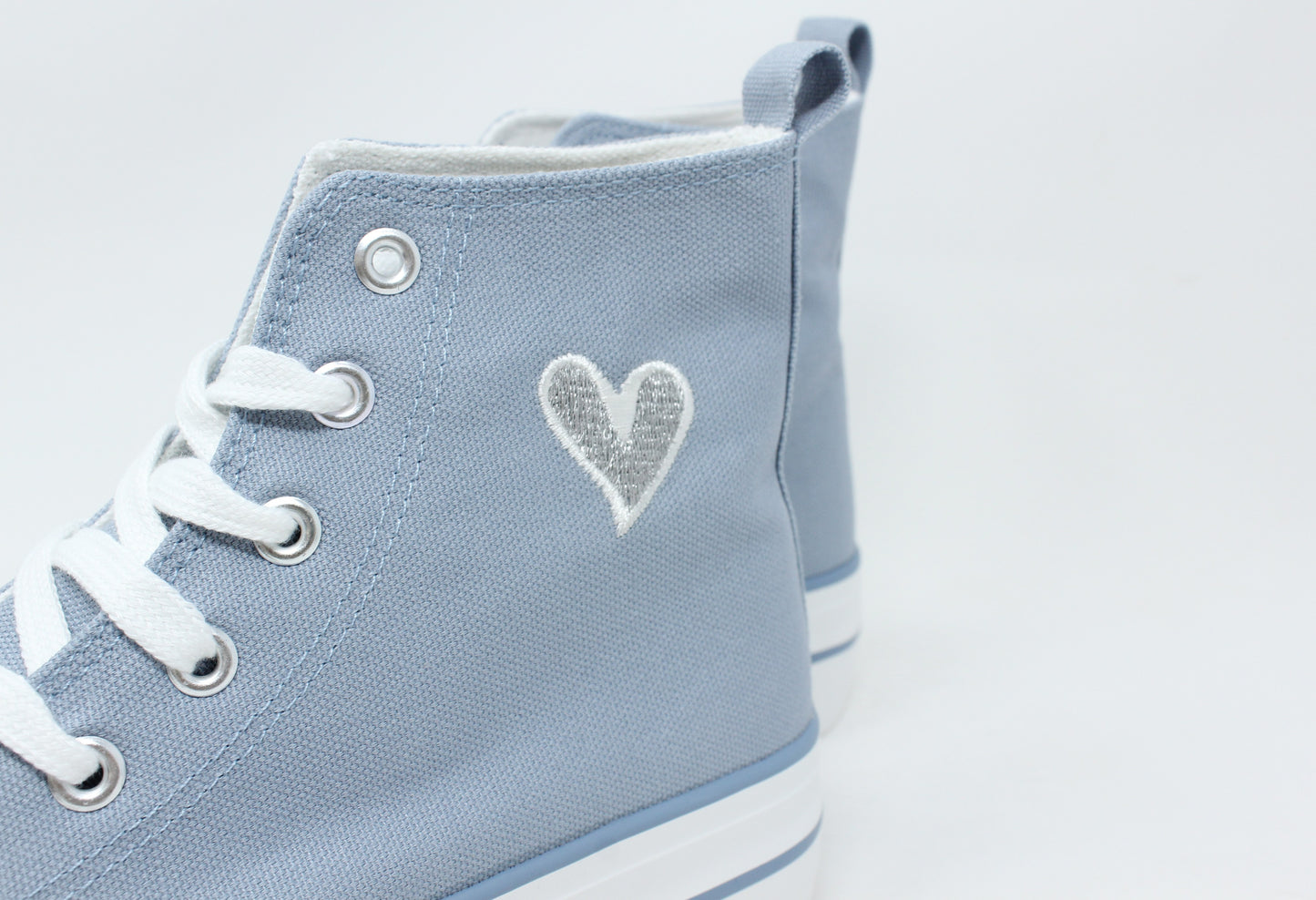 Embroidered Heart High Tops