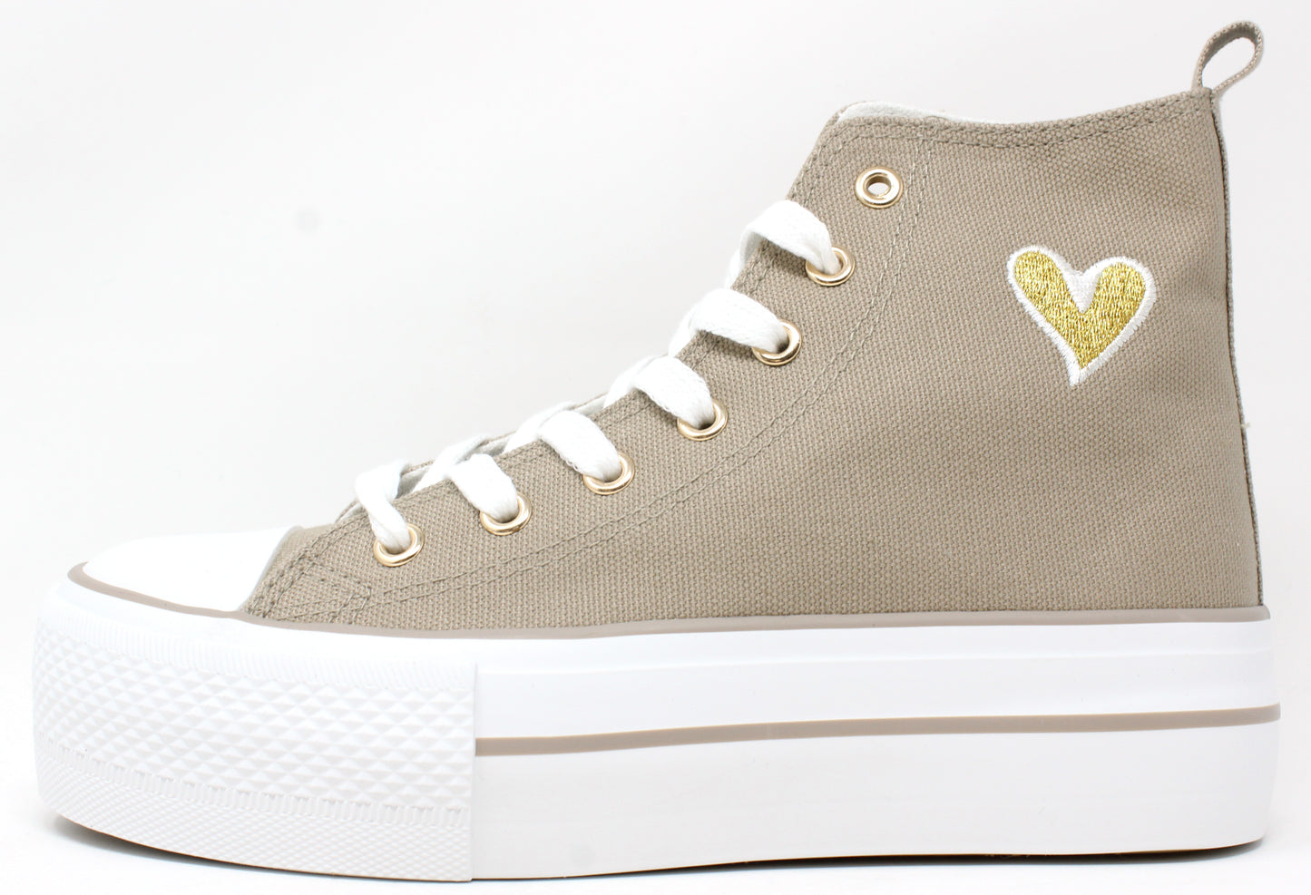 Embroidered Heart High Tops