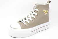 Embroidered Heart High Tops