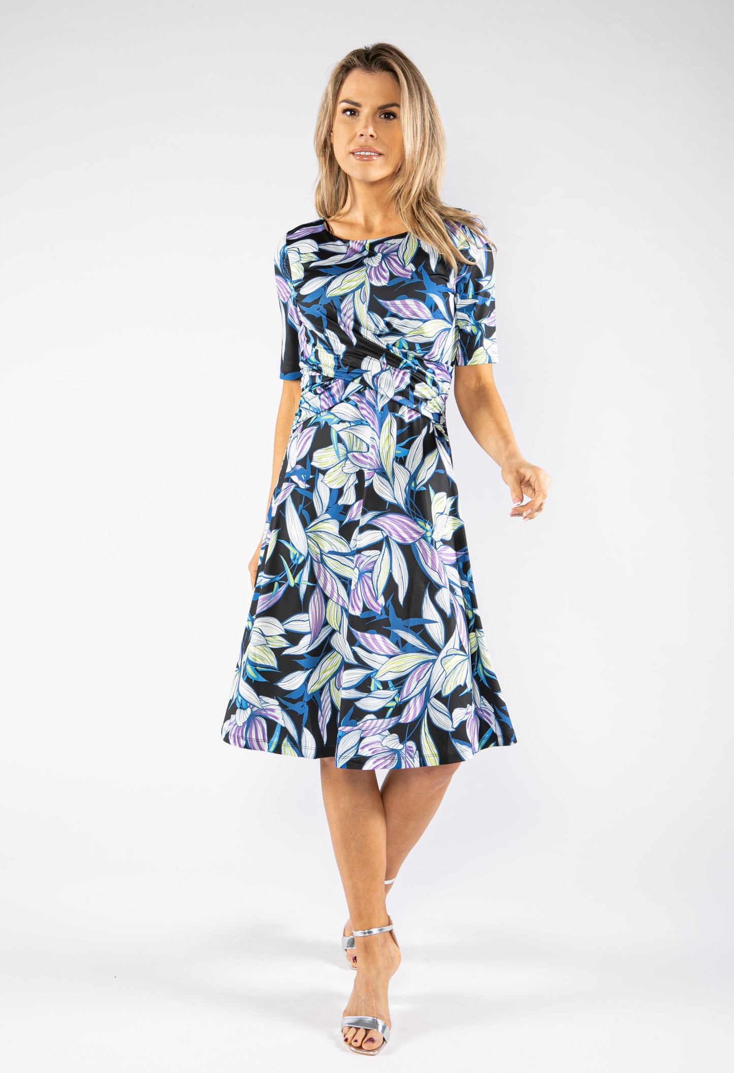 Floral Waistband Detail Dress