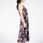 Sleeveless V Neckline Floral Dress