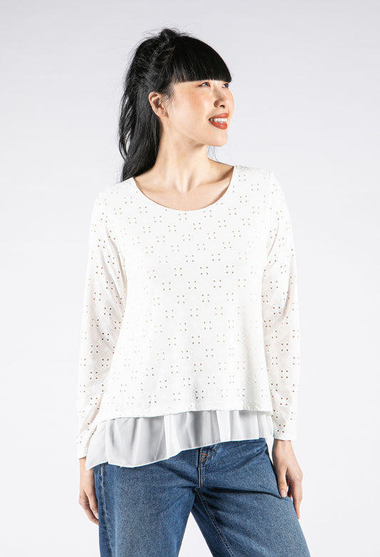 Layered Look Cut Out Detailing Top