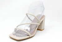 Triple Strap Slip On Heel