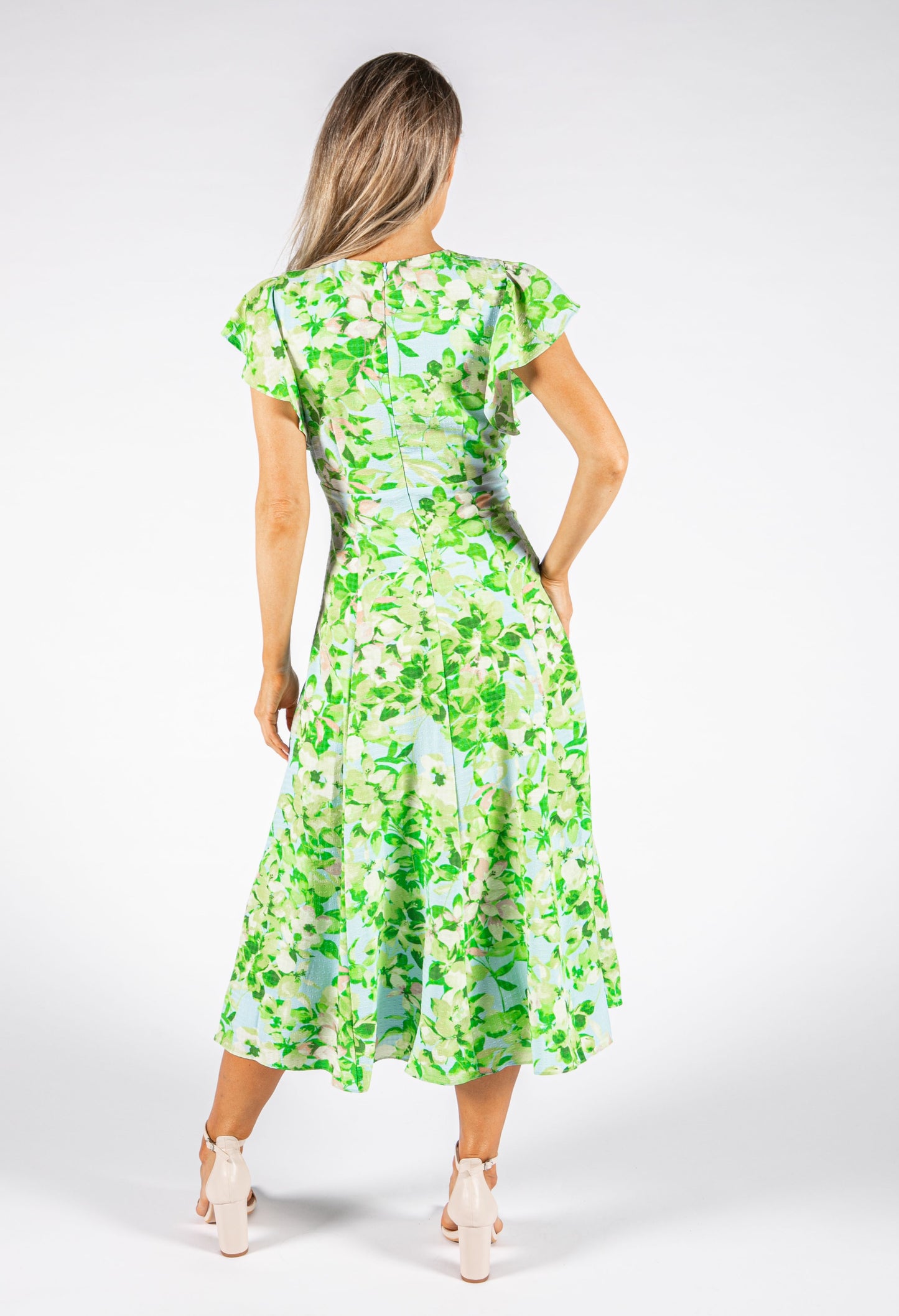 Cut Out Detail Floral Dress