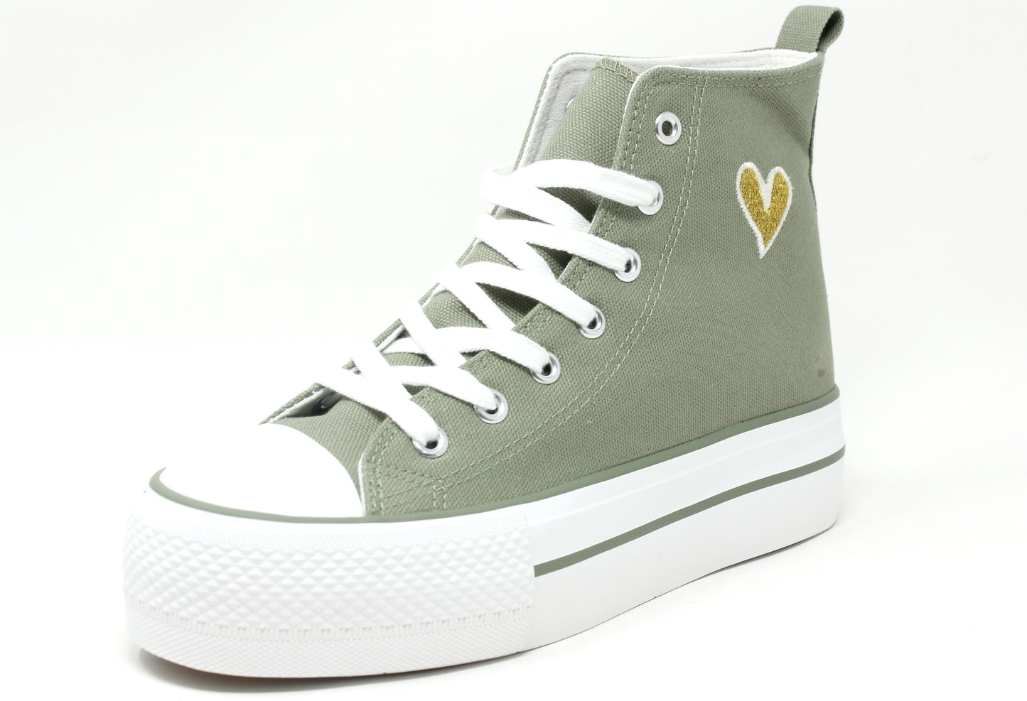 Embroidered Heart High Tops