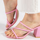 Triple Strap Slip On Heel