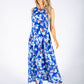 Tropic Floral Dress in Royal Blue