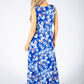 Tropic Floral Dress in Royal Blue