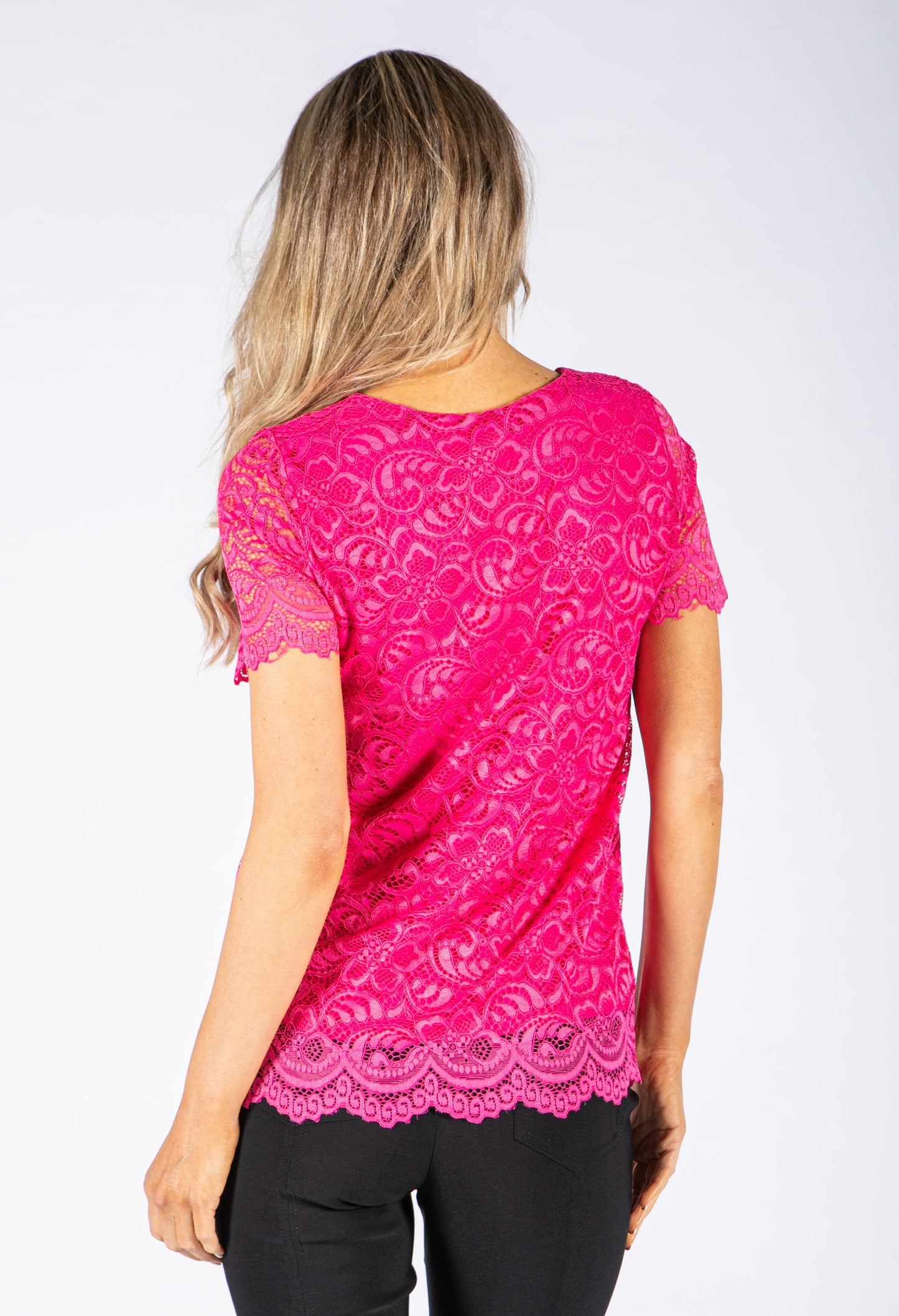 All Over Lace Print Top