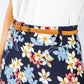 Tropical Flower Print Skirt