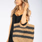 Striped Straw Bag