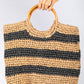 Striped Straw Bag