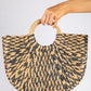 Black and Beige Straw Bag