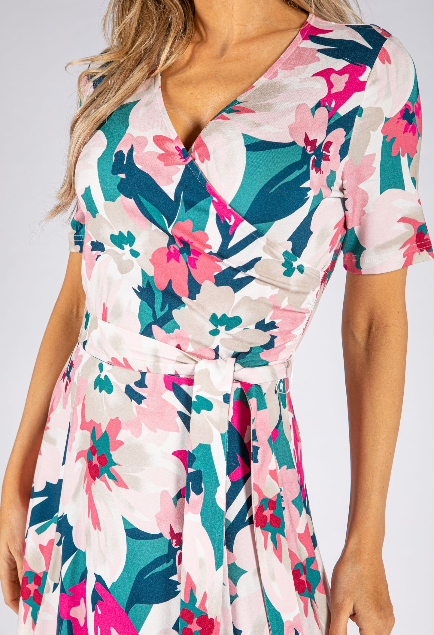 Bold Floral Print Dress