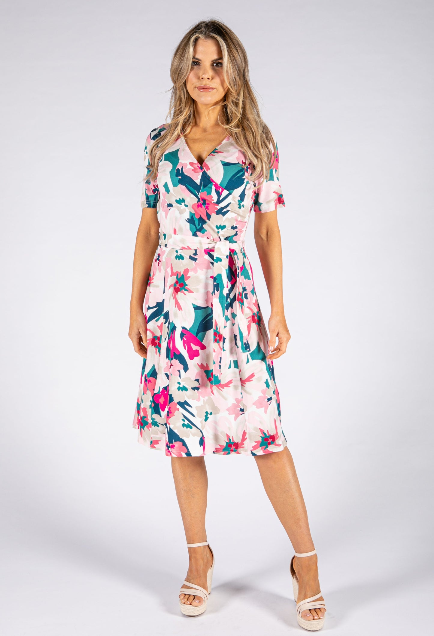 Bold Floral Print Dress