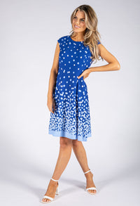 Deep Blue Dotted Dress