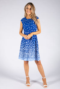 Deep Blue Dotted Dress